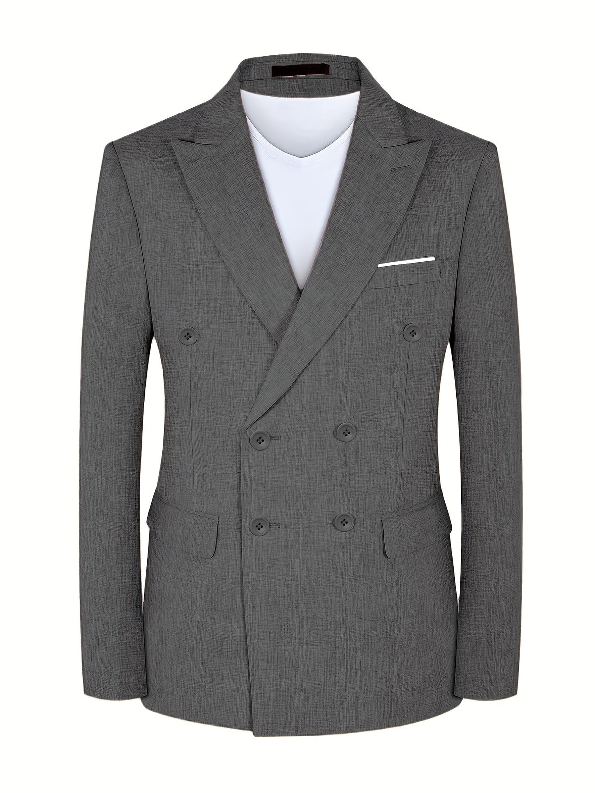 Men's Tailored Blazer with Notch Lapel and Chest Pocket
