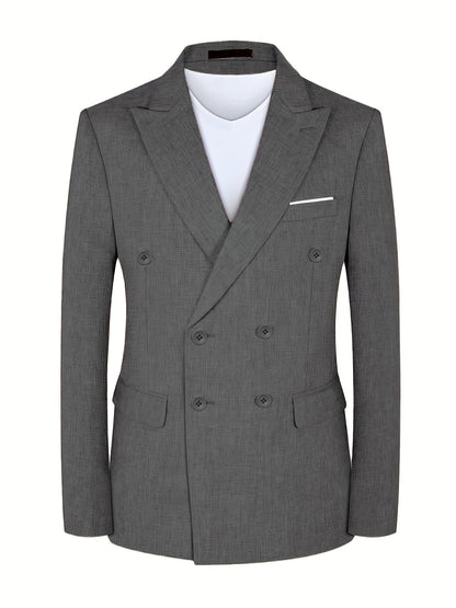 Men's Tailored Blazer with Notch Lapel and Chest Pocket
