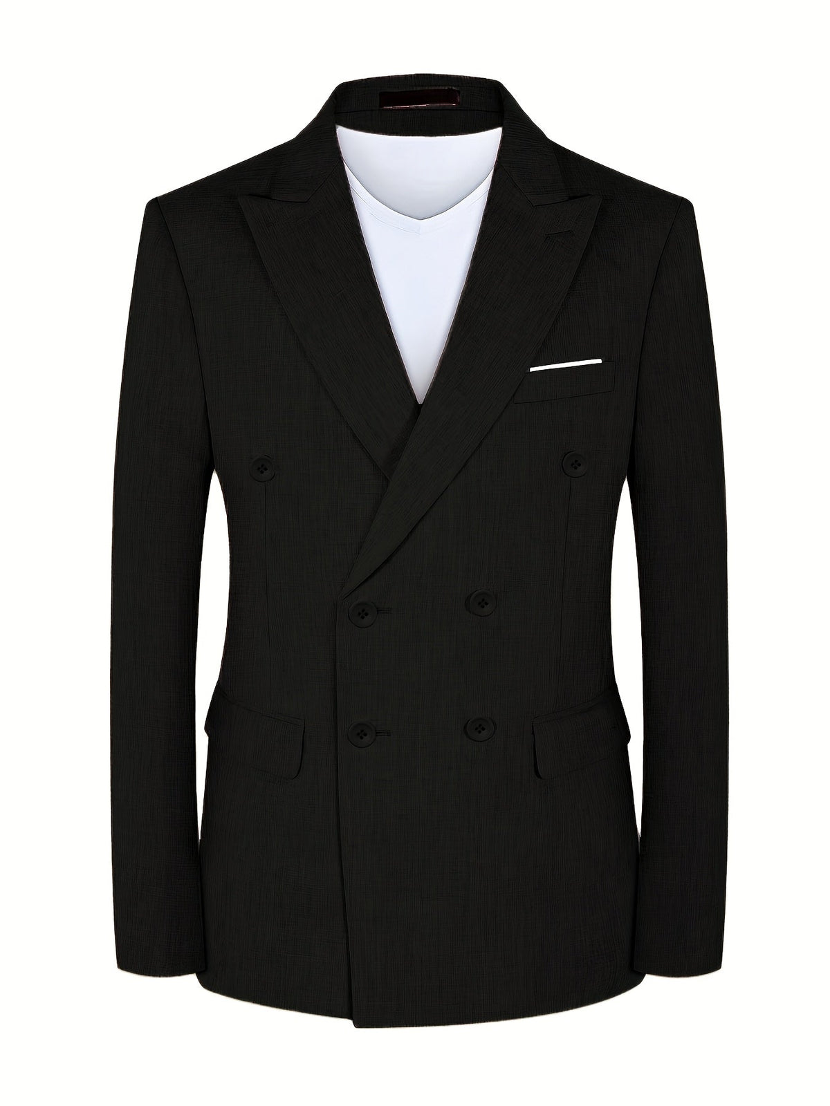 Men's Tailored Blazer with Notch Lapel and Chest Pocket