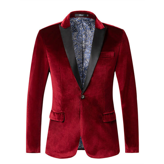 Men's Tailored Tuxedo Jacket with Shawl Collar