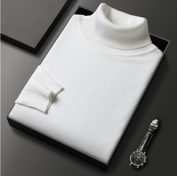 Men's Turtleneck Sweater with Tailored Silhouette