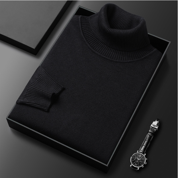 Men's Turtleneck Sweater with Tailored Silhouette