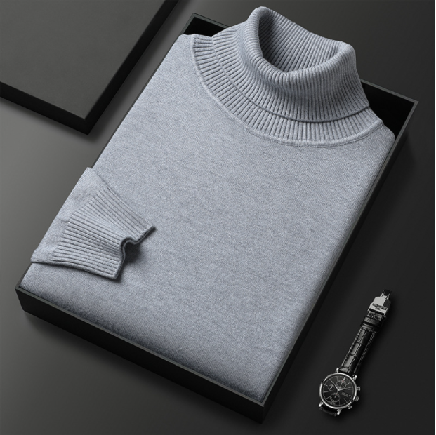 Men's Turtleneck Sweater with Tailored Silhouette