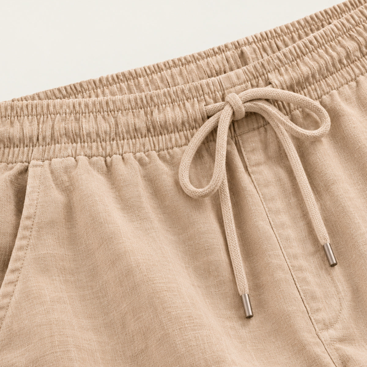 Men's Wide Leg Trousers with Elastic Waist and Drawstring