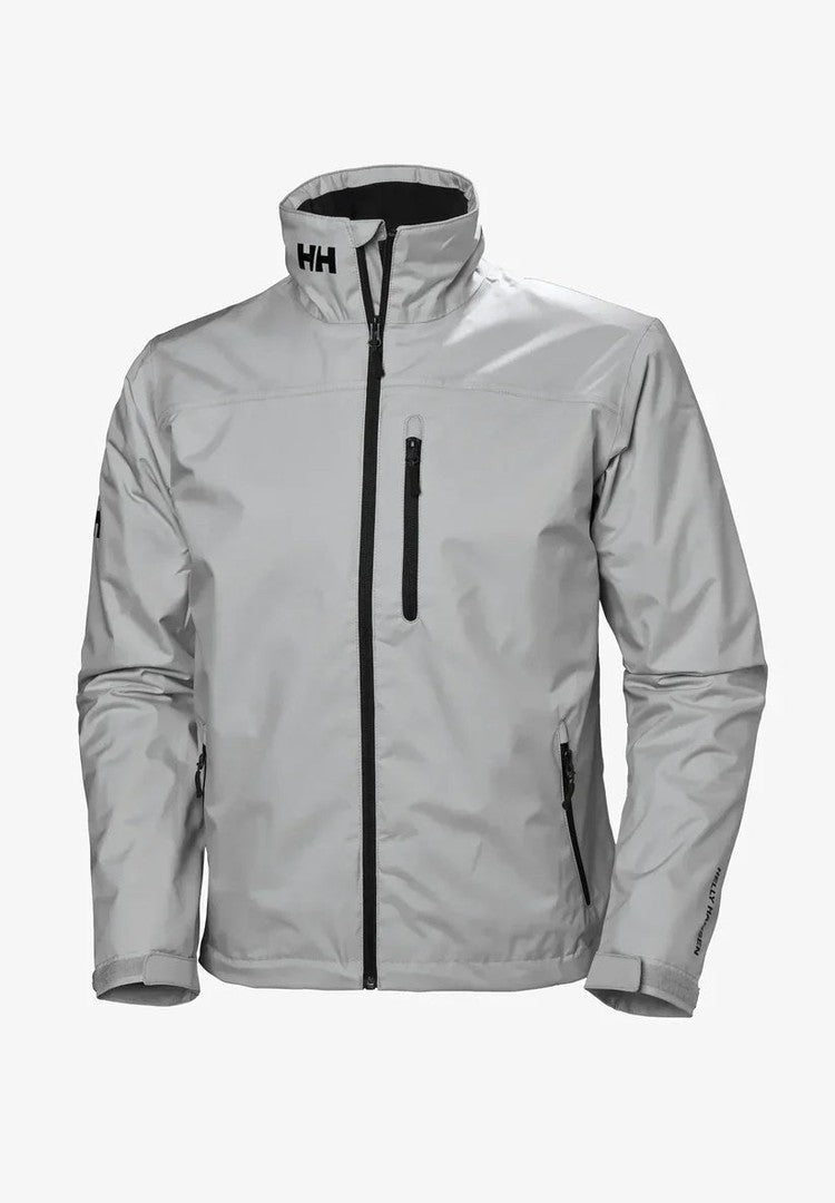 Men's Windproof Jacket with Stand Collar and Zipped Chest Pocket