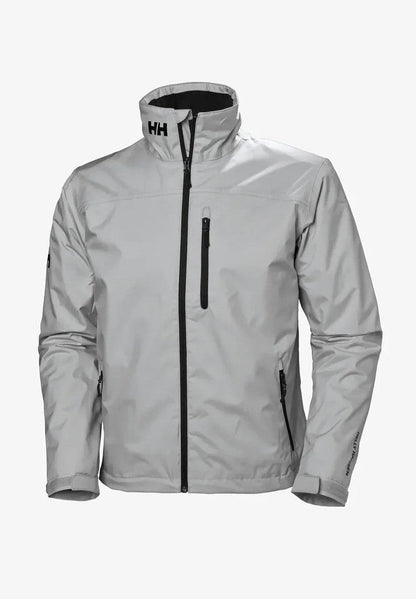 Men's Windproof Jacket with Stand Collar and Zipped Chest Pocket