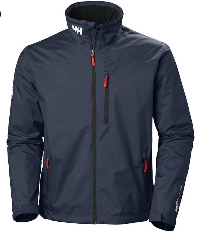 Men's Windproof Jacket with Stand Collar and Zipped Chest Pocket
