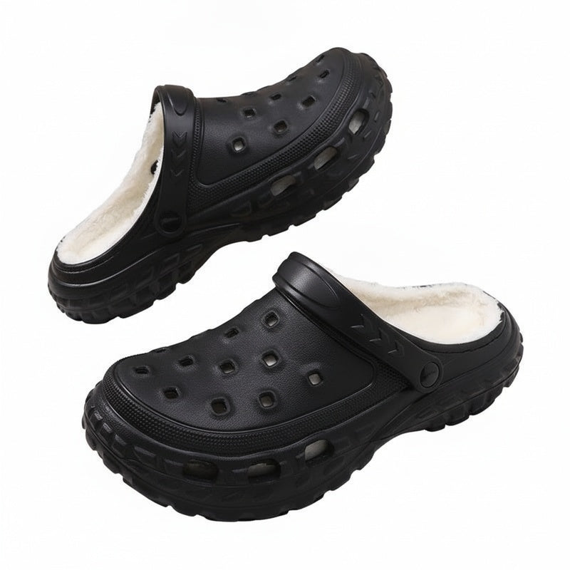 Unisex Fleece-Lined Clogs with Slip-On Design