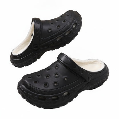 Unisex Fleece-Lined Clogs with Slip-On Design