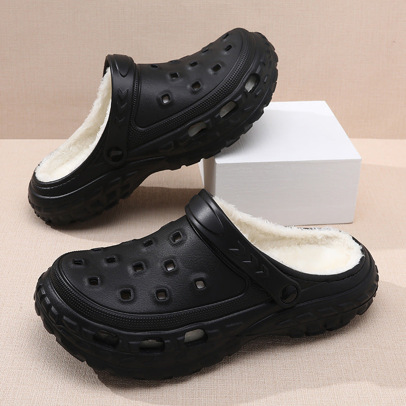 Unisex Fleece-Lined Clogs with Slip-On Design