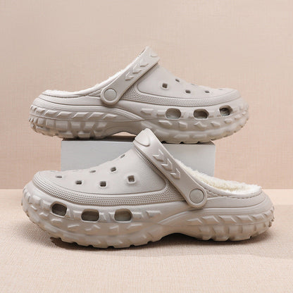 Unisex Fleece-Lined Clogs with Slip-On Design