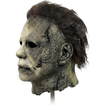 Unisex Full Head Realistic Killer Mask with Attached Hair and Neck Coverage