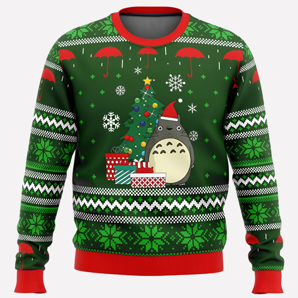 Unisex Neon Christmas Sweater with Festive Graphic Print