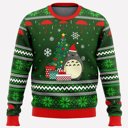 Unisex Neon Christmas Sweater with Festive Graphic Print