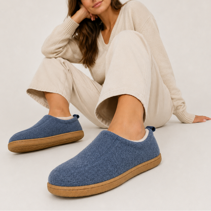 Unisex Slip-On Slippers with Heel Pull Tab and Hard Sole