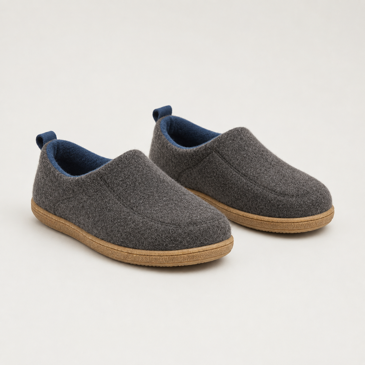 Unisex Slip-On Slippers with Heel Pull Tab and Hard Sole