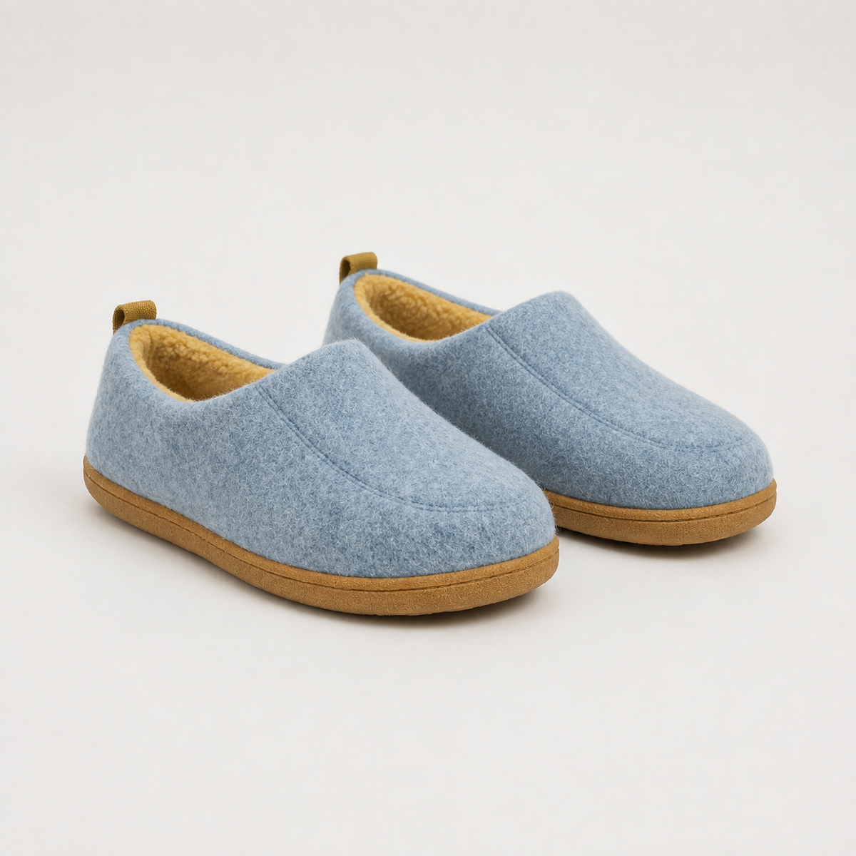Unisex Slip-On Slippers with Heel Pull Tab and Hard Sole