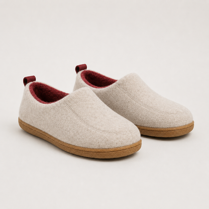 Unisex Slip-On Slippers with Heel Pull Tab and Hard Sole