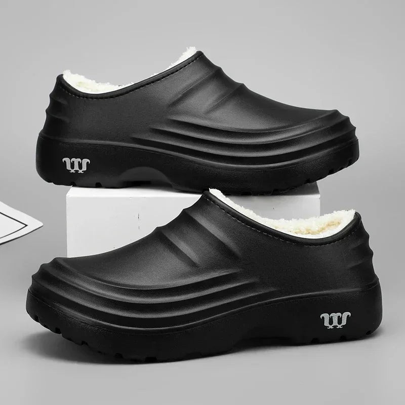 Unisex Winter Clogs with Water-Repellent Upper and Lined Interior
