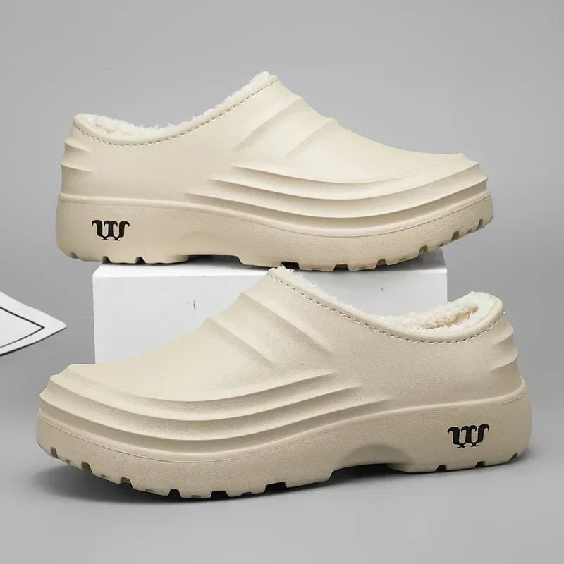 Unisex Winter Clogs with Water-Repellent Upper and Lined Interior