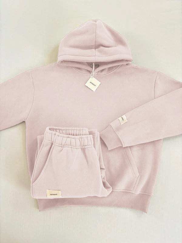 Women's Oversized Hoodie and Sweatpants Set with Drawstring Waist
