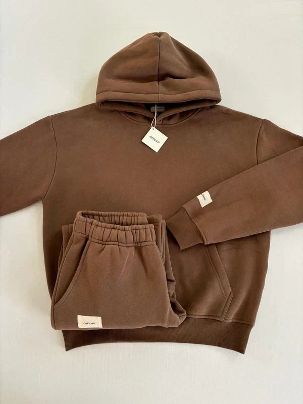 Women's Oversized Hoodie and Sweatpants Set with Drawstring Waist