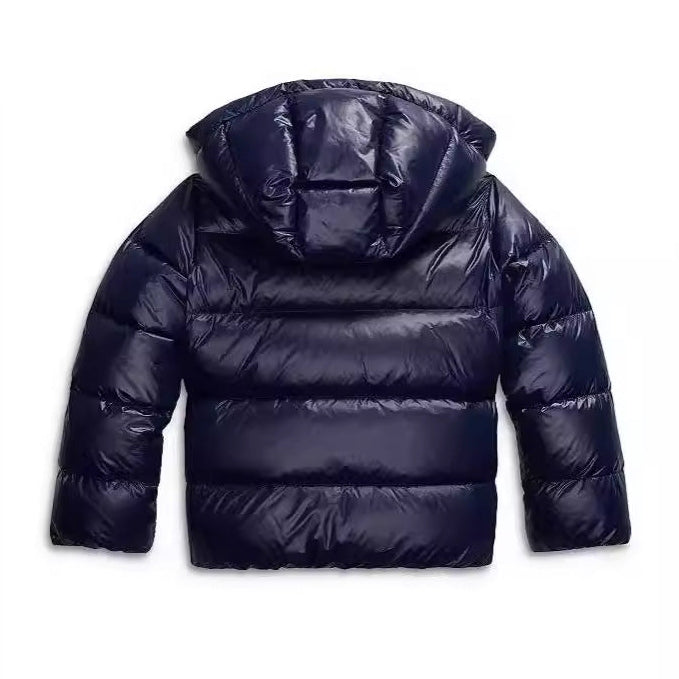 Women's Puffer Jacket with Hood, Zip Front and Side Pockets