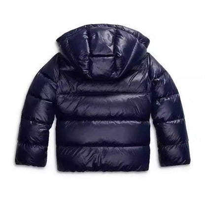 Women's Puffer Jacket with Hood, Zip Front and Side Pockets