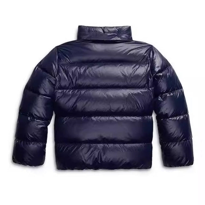 Women's Puffer Jacket with Hood, Zip Front and Side Pockets