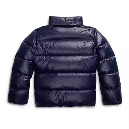 Women's Puffer Jacket with Hood, Zip Front and Side Pockets